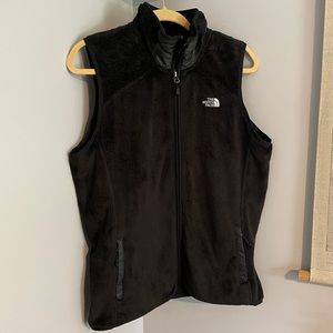 Black Fuzzy North Face Vest